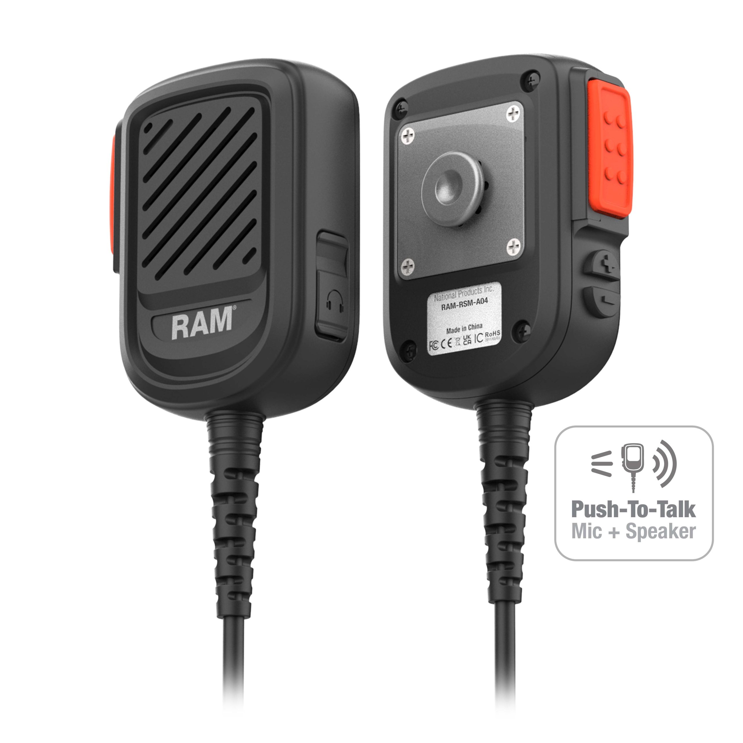 RAM®远程扬声器麦克风，带USB-C，用于ESChat +更多